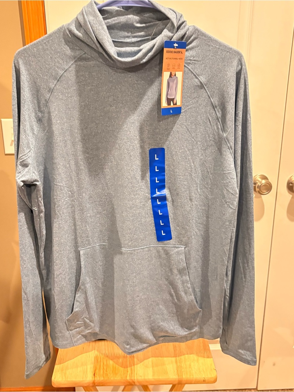 Eddie Bauer Light Blue Long-Sleeve Performance Pullover
